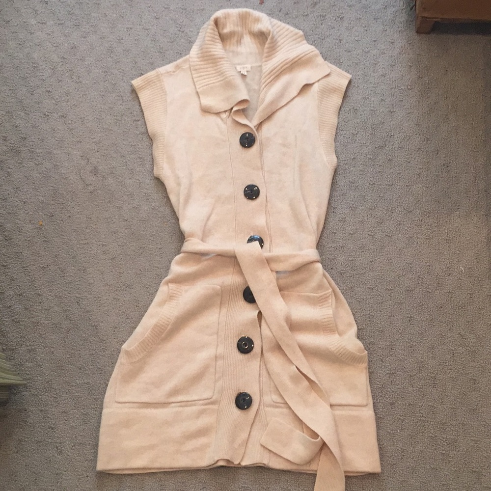 Tan J. Crew sweater dress